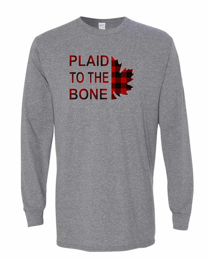 Plaid to the Bone Stacked Leaf Full Long Sleeve