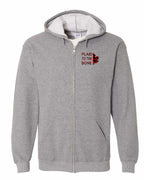 Plaid to the Bone Stacked Leaf Left Chest Zip Hoodie - Gildan Canada (sewn Internationally) - Unisex