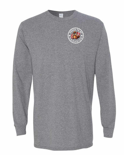 Proud to be Canadian Beaver Left Chest Long Sleeve