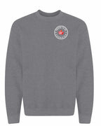Proud to be Canadian Leaf Left Chest and Back Crewneck Sweatshirt - Gildan Canada (sewn Internationally) - Unisex