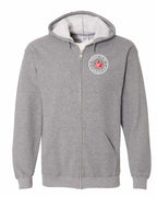 Proud to be Canadian Leaf Left Chest Zip Hoodie - Gildan Canada (sewn Internationally) - Unisex