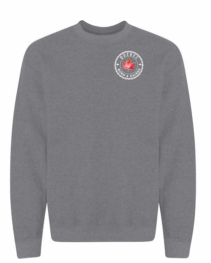 Born and Raised Quebec Left Chest Crewneck