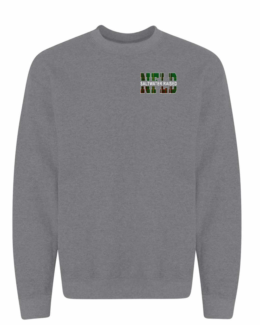 NFLD Saltwater Raised Left Chest and Back Crewneck Sweatshirt - Unisex