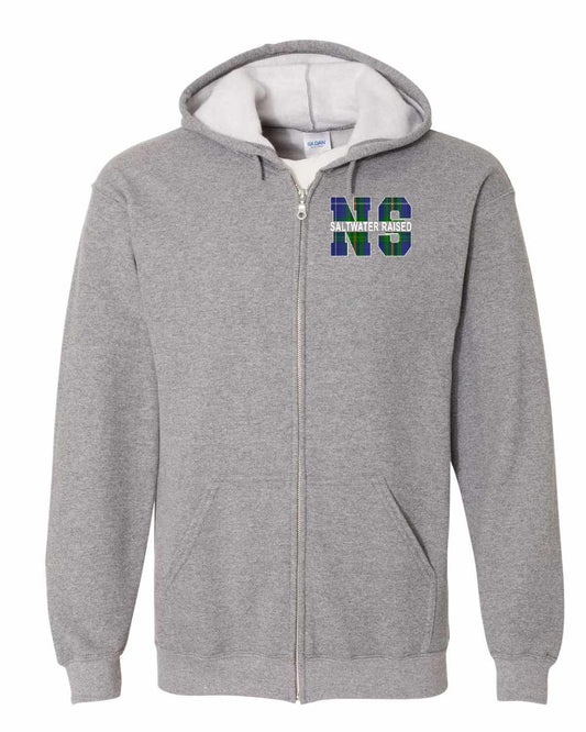Saltwater Raised Left Chest and Back zip-hoodie