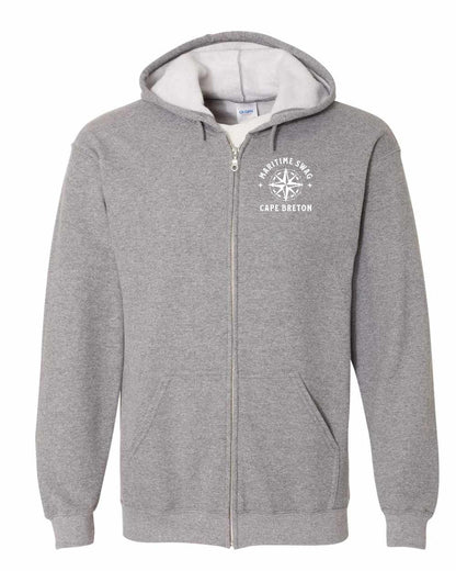 Maritime Swag Cape Breton Compass Left Chest Zip Hoodie