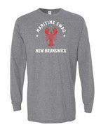 Maritime Swag NB Mandala Red Lobster White Lettering Long Sleeve Tee - Unisex