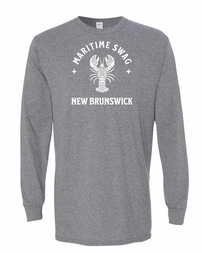 Maritime Swag New Brunswick Mandala white Lobster Full Long Sleeve Tee