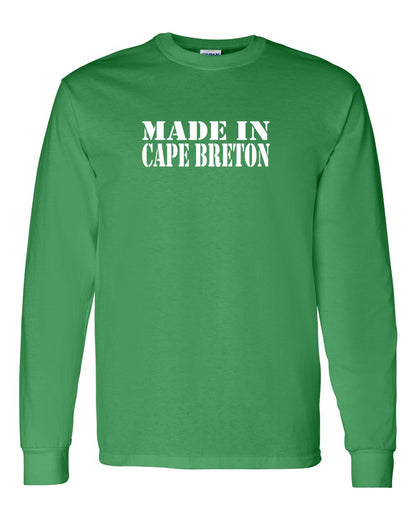 Made In Cape Breton White Full Long Sleeve Tee