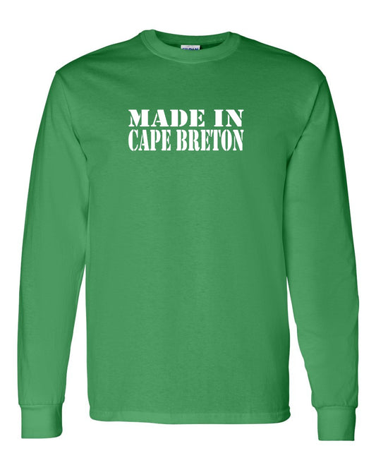 Made In Cape Breton White Full Long Sleeve Tee