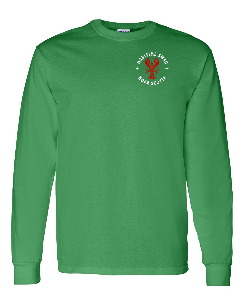Maritime Swag Nova Scotia Mandala Red Lobster Left Chest Long Sleeve Tee