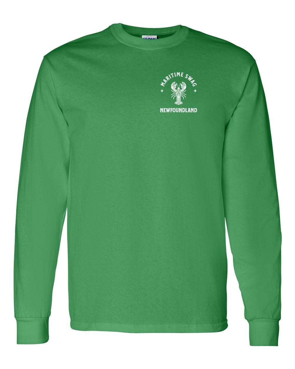 Maritime Swag NFLD Mandala white Lobster Left Chest and Back Long Sleeve - Unisex