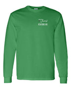 A piece of My heart in NFLD Tartan Heart Left Chest and Back Long Sleeve - Unisex