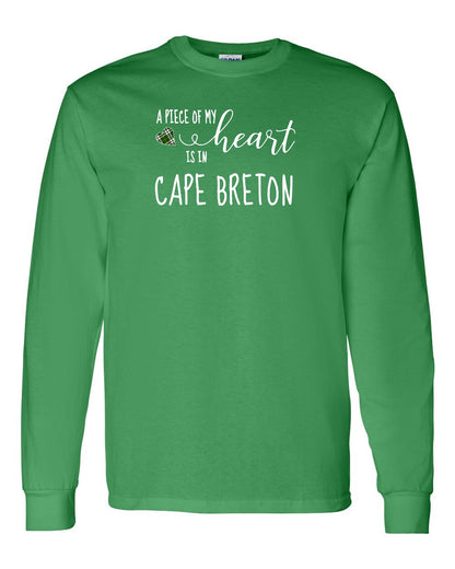 A piece of My heart in Cape Breton (Tartan Heart) Full Long Sleeve Tee