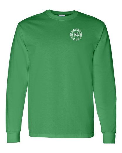 Born & Raised Nova Scotia Left Chest and Back Long Sleeve Tee