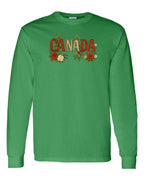 Canada Flowers Long Sleeve - Gildan Canada (sewn Internationally) - Unisex