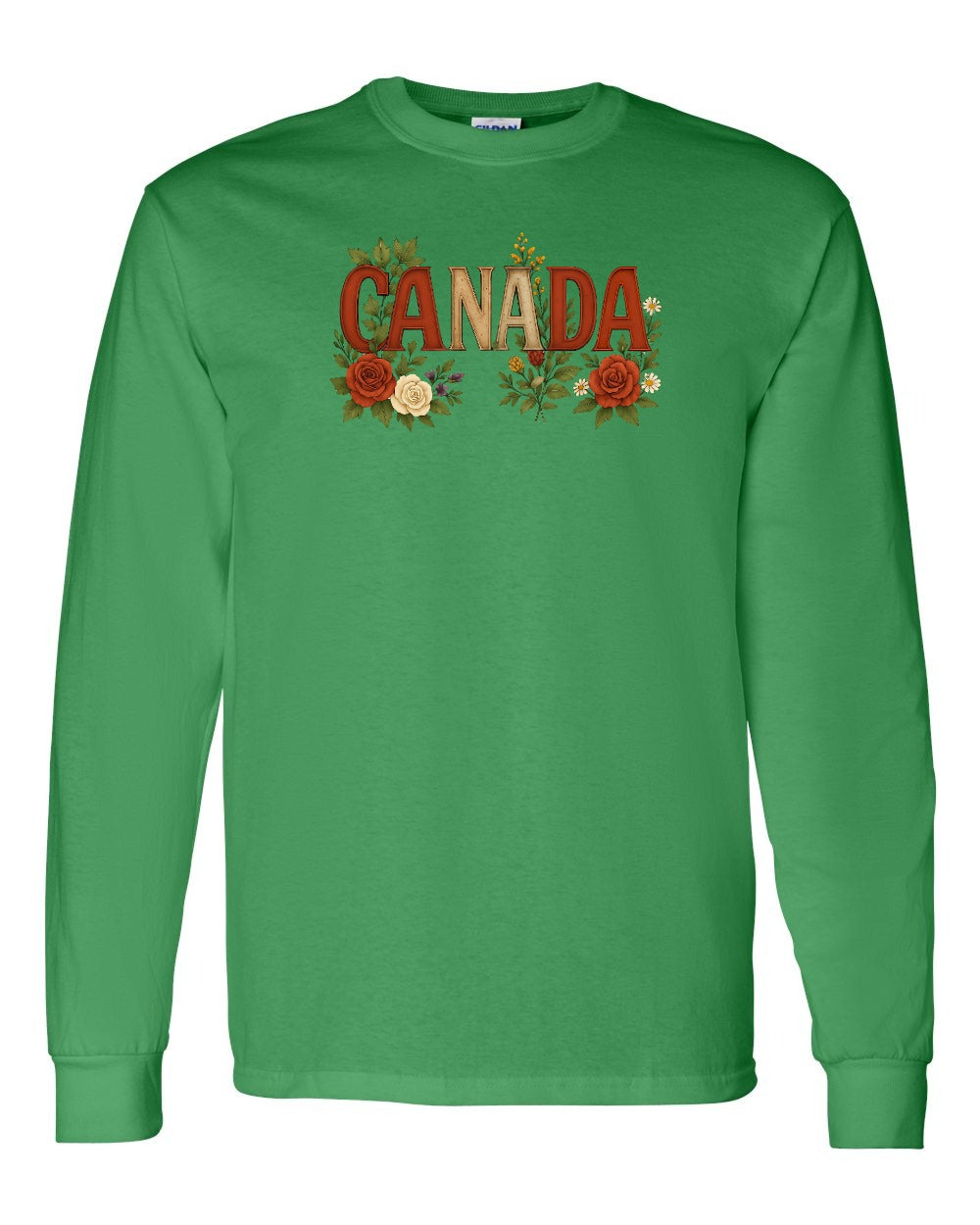 Canada Flowers Long Sleeve - Gildan Canada (sewn Internationally) - Unisex