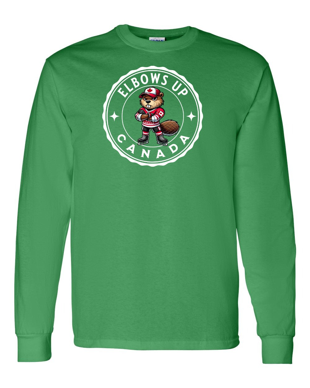 Elbows up Beaver Long Sleeve - Gildan Canada (sewn Internationally) - Unisex