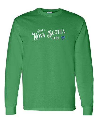 Just a Nova Scotia Girl Tartan Full Long Sleeve Tee