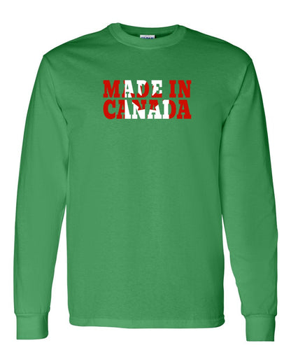 Made in Canada Flag Background Full Long Sleeve