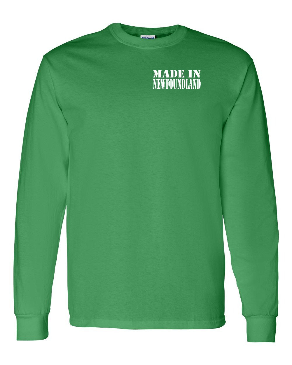 Made In Newfoundland ( White Lettering) Left Chest Long Sleeve