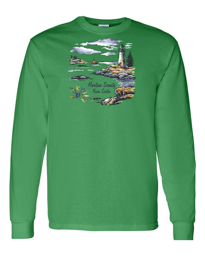 Maritime Serenity Nova Scotia Full Long Sleeve Tee