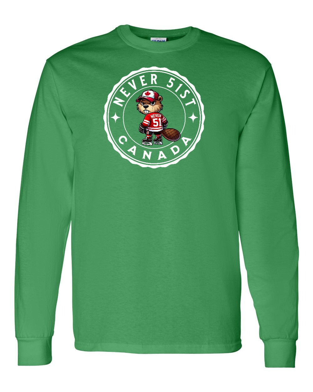 Never 51st Beaver Long Sleeve - Gildan Canada (sewn Internationally) - Unisex