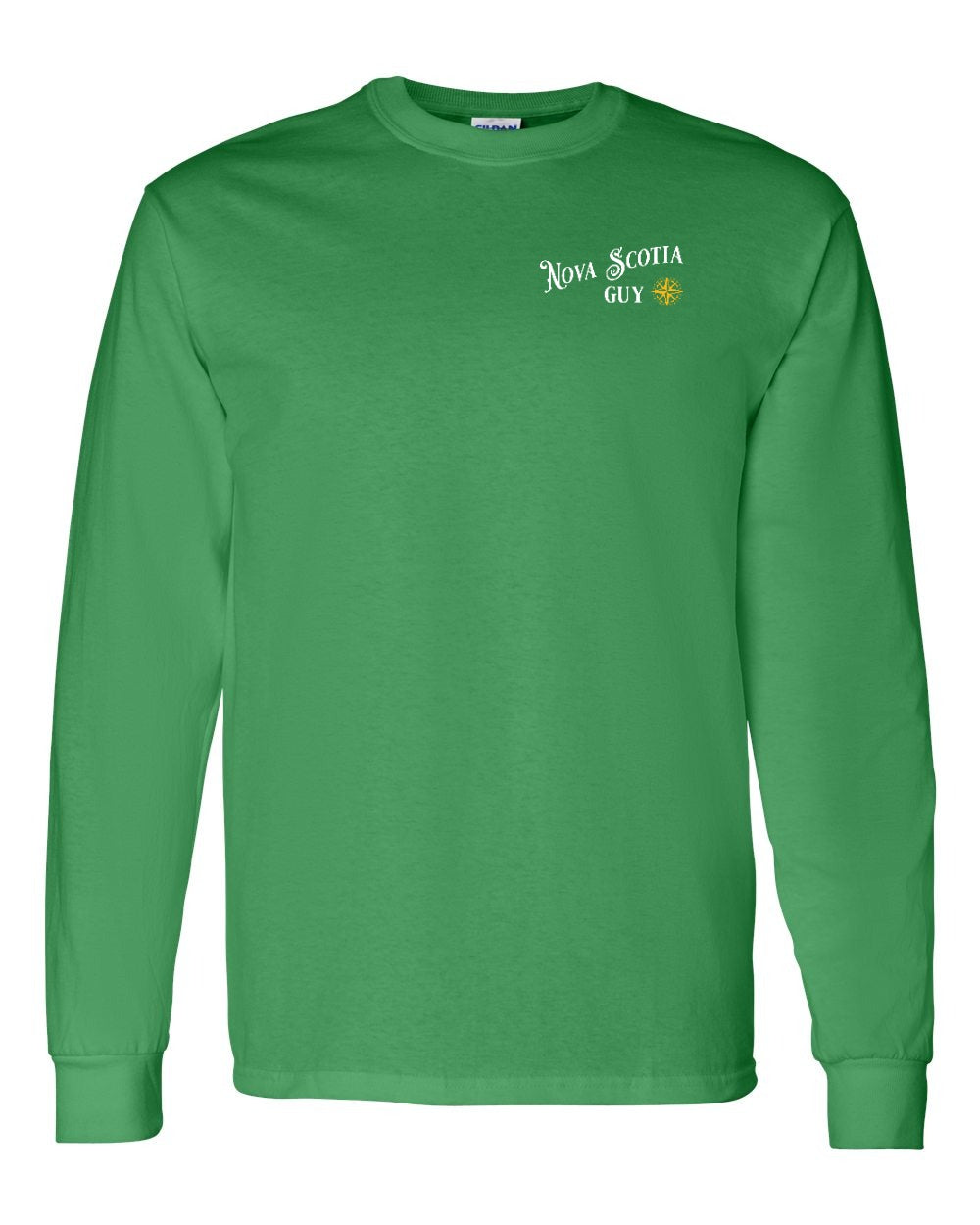 Nova Scotia Guy yellow Left Chest and Back Long Sleeve Tee