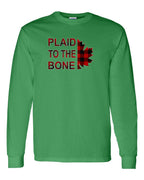 Plaid to the Bone Stacked Leaf Long Sleeve - Gildan Canada (sewn Internationally) - Unisex