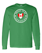 Proud to be Canadian Heart Flag Long Sleeve - Gildan Canada (sewn Internationally) - Unisex