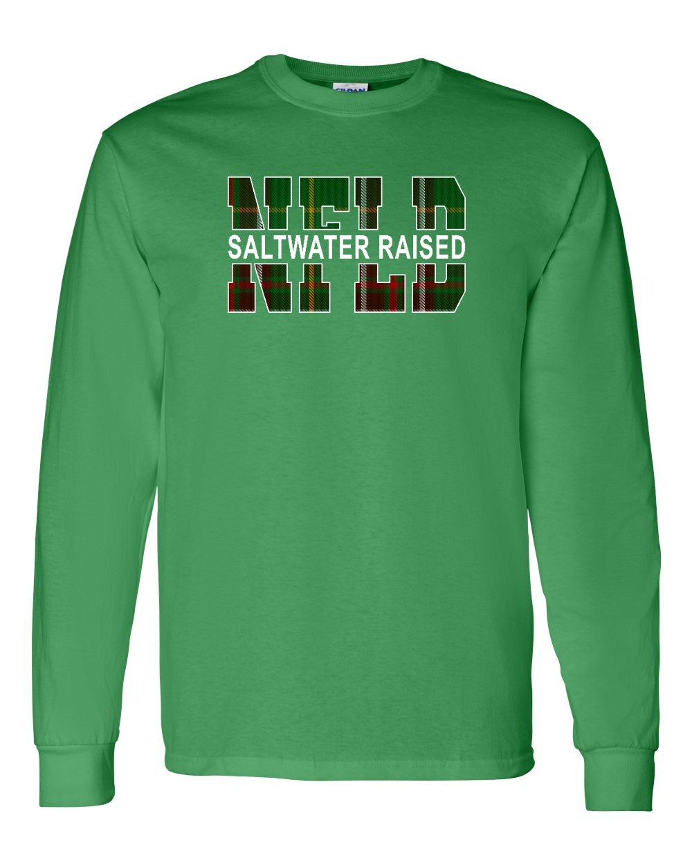 Newfoundland Saltwater Raised Full Front Long Sleeve Tee Printed NOT STITCHED