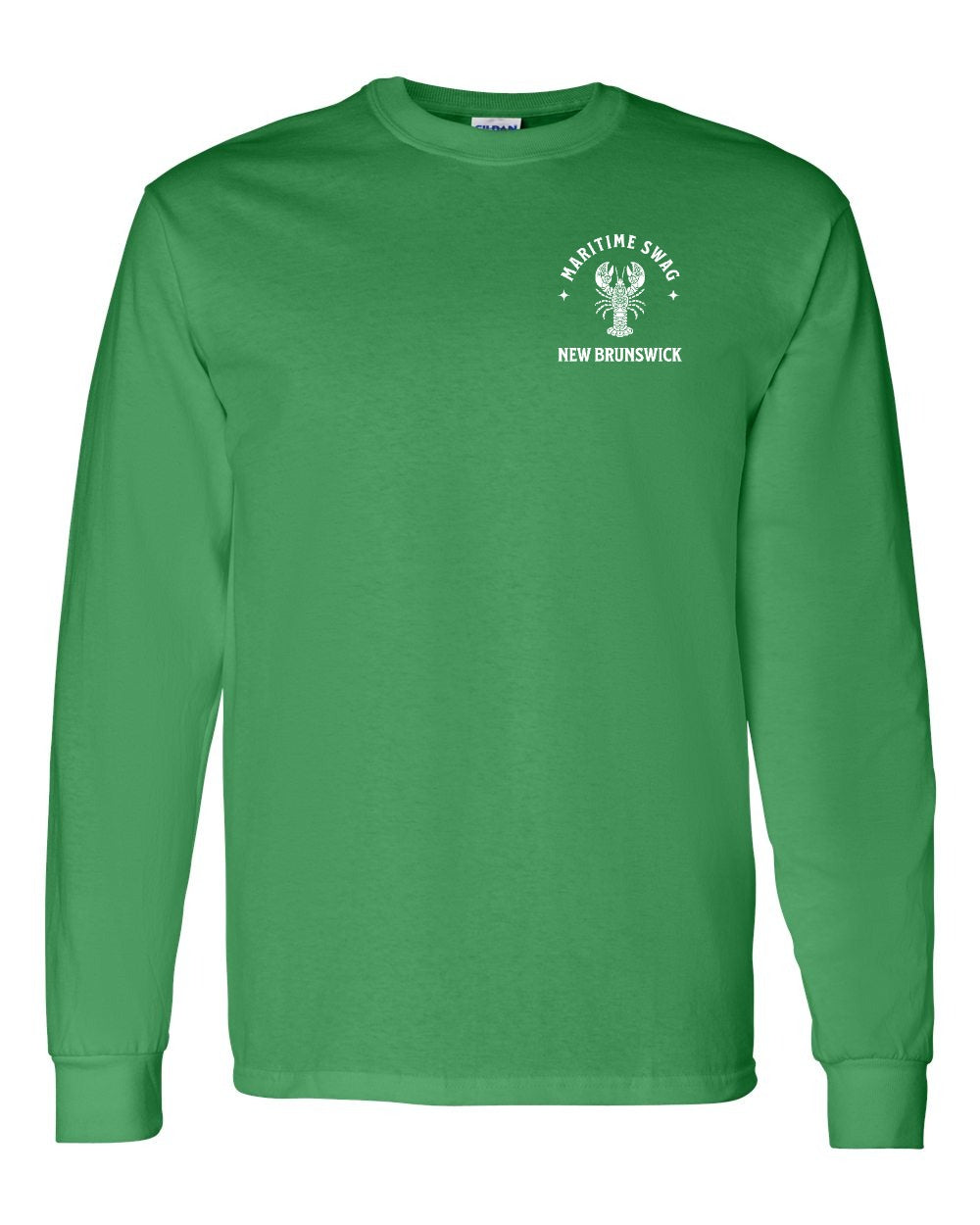 Maritime Swag NB Mandala white Lobster Left Chest and Back Long Sleeve Tee - Unisex