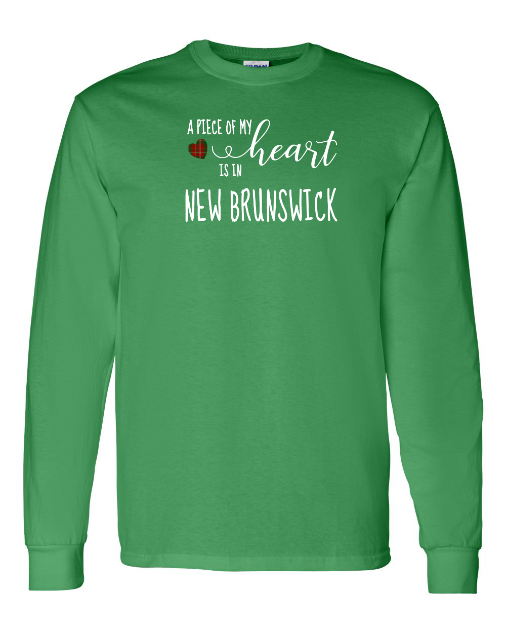 A piece of My heart in NB Tartan Heart Long Sleeve Tee - Unisex