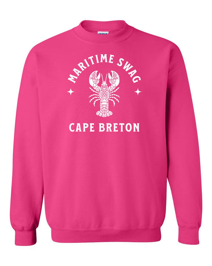 Maritime Swag Cape Breton Mandala white Lobster Full Crewneck Sweatshirt