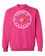 Elbows up Leaf Crewneck Sweatshirt - Gildan Canada (sewn Internationally) - Unisex