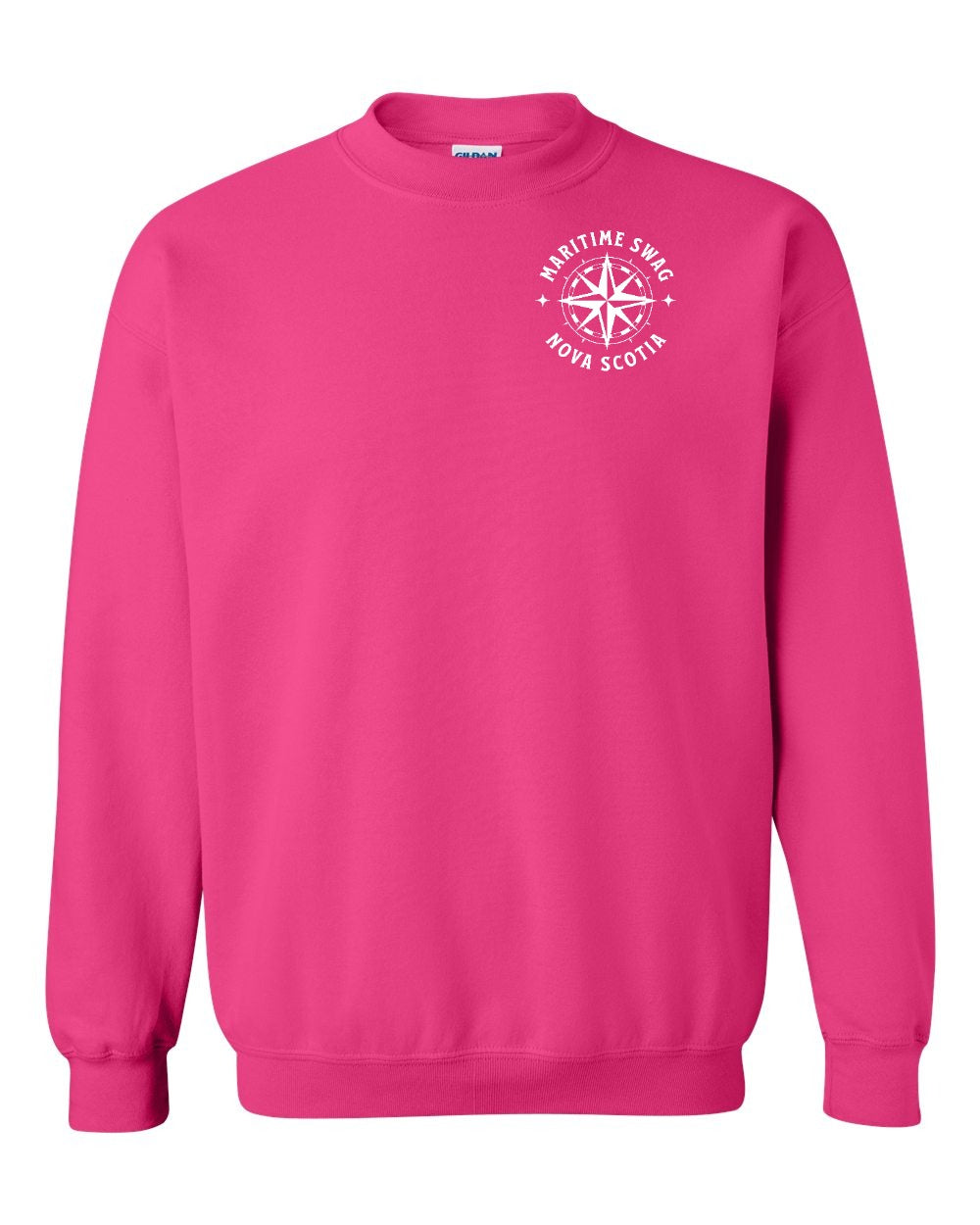 Maritime Swag Nova Scotia Compass Left Chest crew-neck