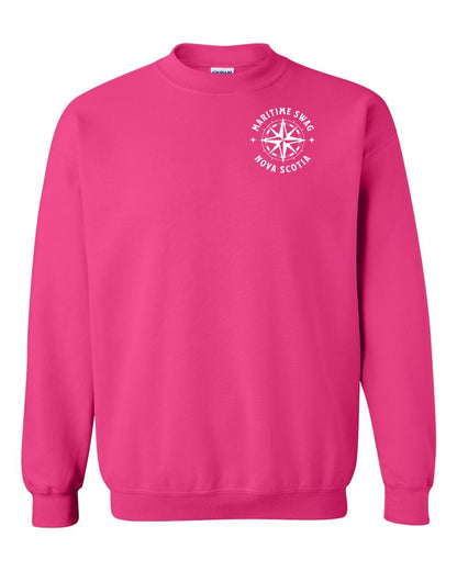 Maritime Swag Nova Scotia Compass Left Chest and Back crew-neck