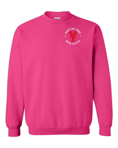 Maritime Swag Nova Scotia Mandala Red Lobster Left Chest crew-neck