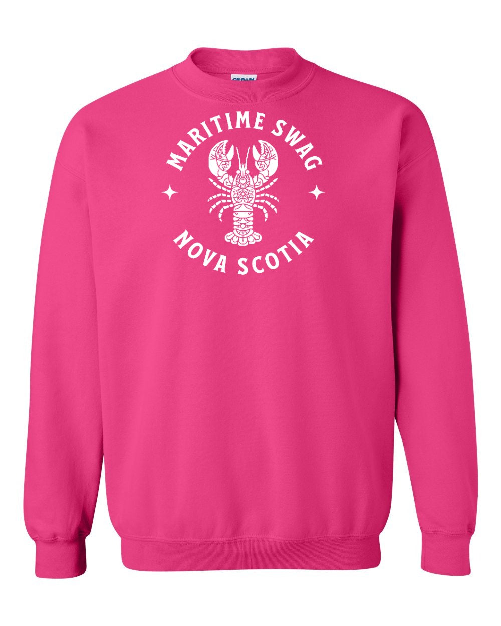 Maritime Swag Nova Scotia Mandala white Lobster Full crew-neck