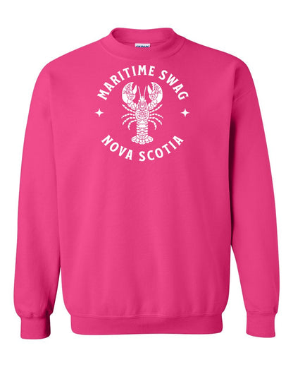 Maritime Swag Nova Scotia Mandala white Lobster Full crew-neck