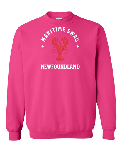 Maritime Swag Newfoundland Mandala Red Lobster Full Crewneck Sweatshirt