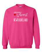 A piece of My heart in NFLD (Red Heart) Crewneck Sweatshirt - Unisex