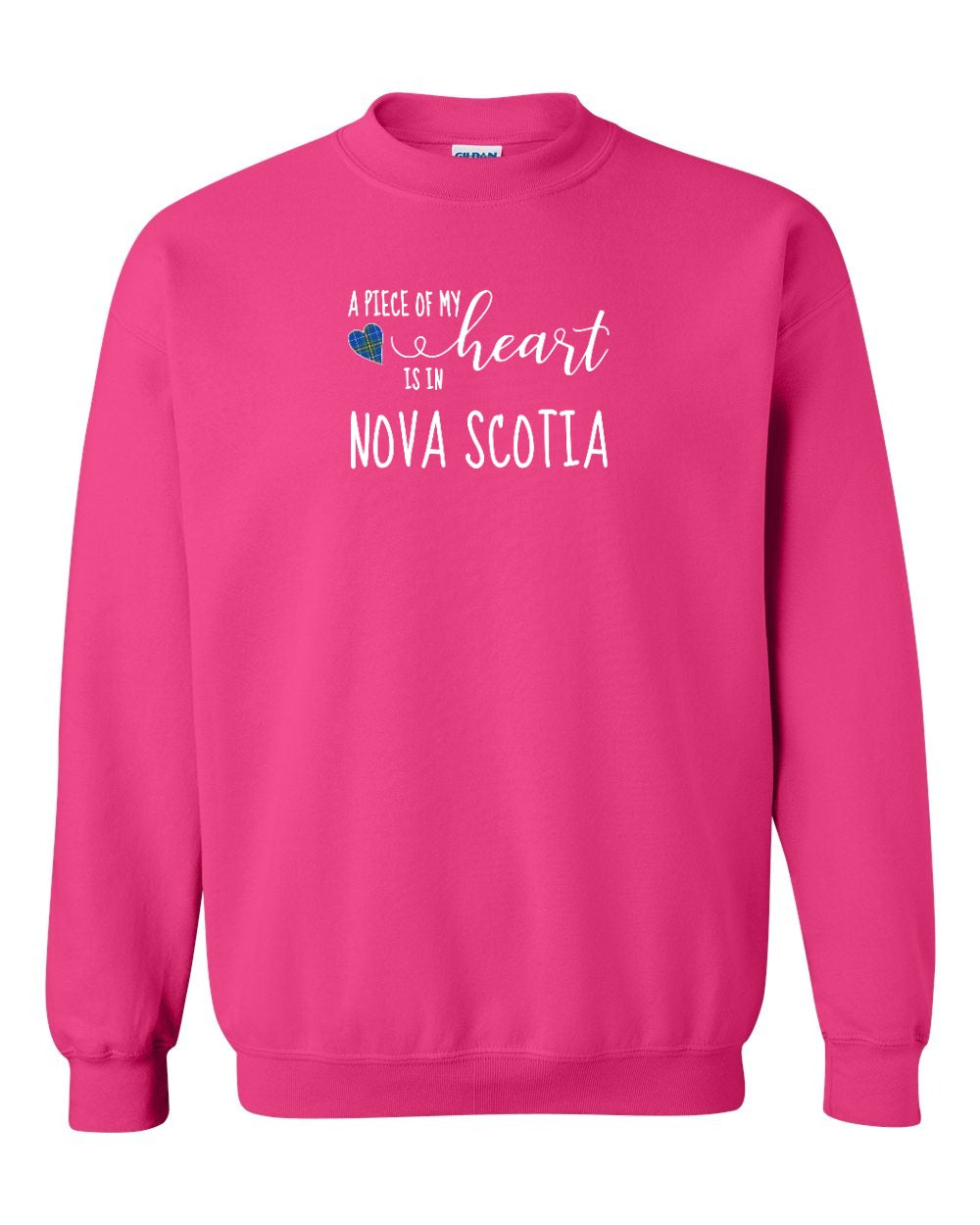 A piece of My heart in NS Tartan Heart Crewneck Sweatshirt - Unisex