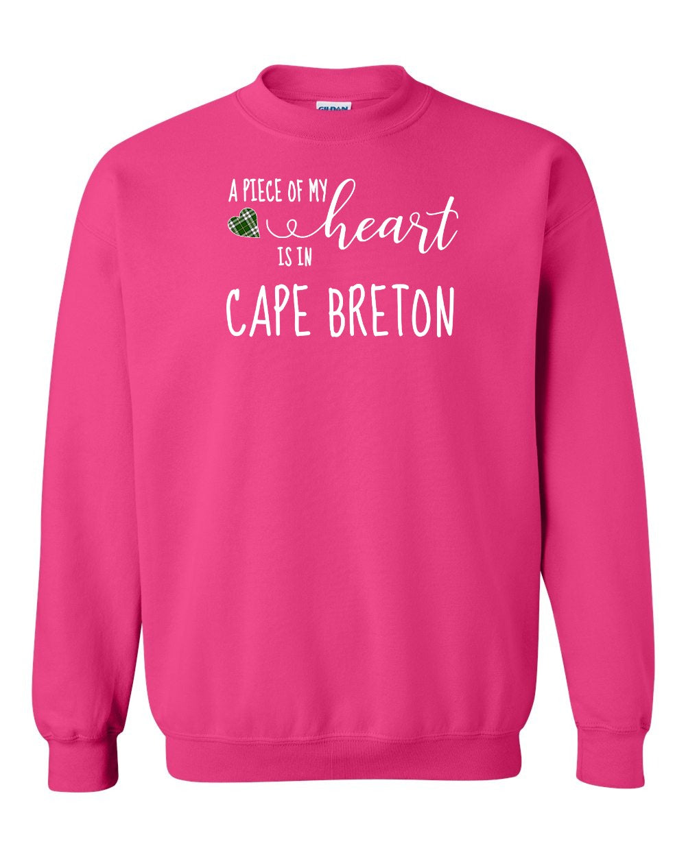 A piece of My heart in Cape Breton (Tartan Heart) Full Crewneck Sweatshirt