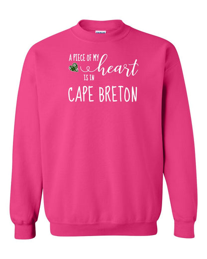 A piece of My heart in Cape Breton (Tartan Heart) Full Crewneck Sweatshirt