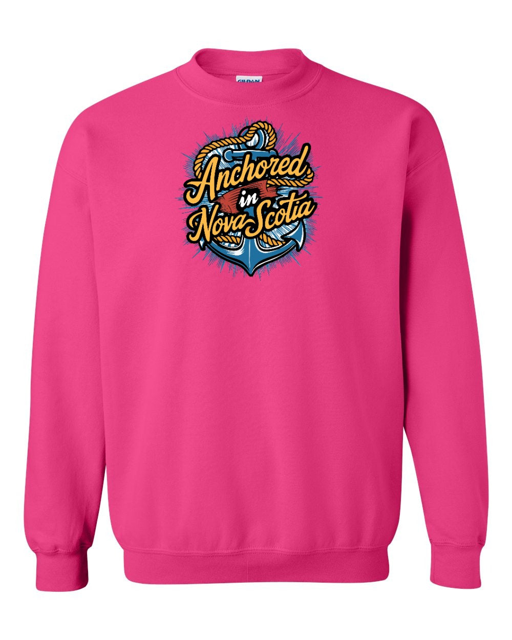 Anchored In Nova Scotia (Old Design) Full crew-neck