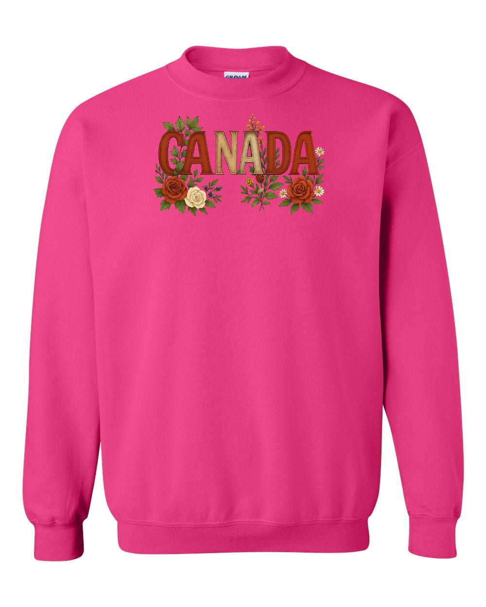 Canada Flowers Crewneck Sweatshirt - Gildan Canada (sewn Internationally) - Unisex