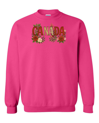 Canada Flowers Full Crewneck