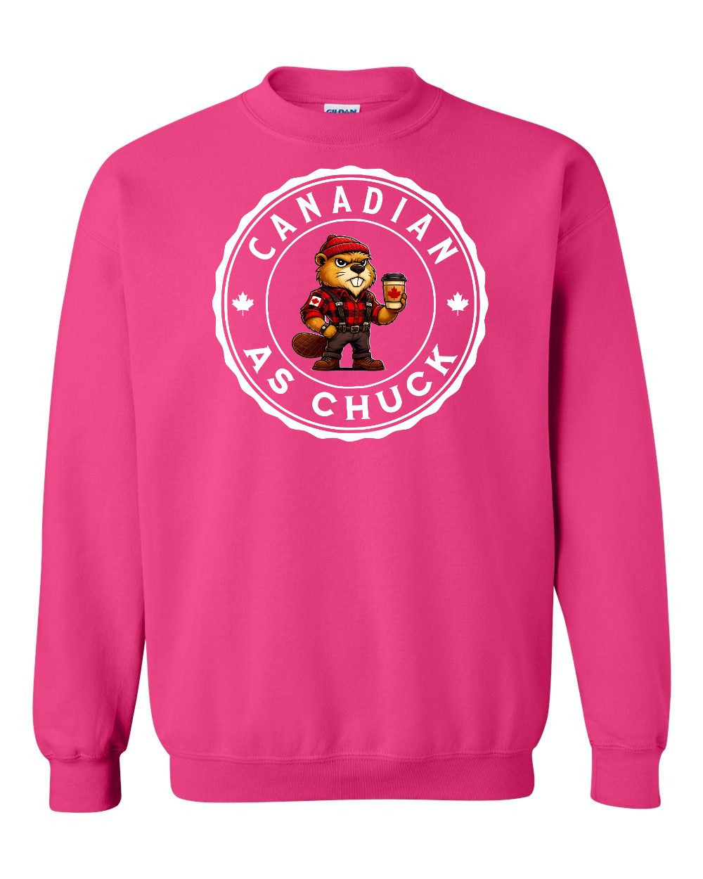 CDN as Chuck Male Beaver Crewneck Sweatshirt - Gildan Canada (sewn Internationally) - Unisex