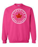 Canadian Born & Rasied Crewneck Sweatshirt - Gildan Canada (sewn Internationally) - Unisex
