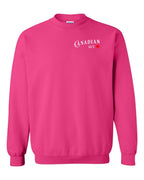Canadian Guy Left Chest and Back Crewneck Sweatshirt - Gildan Canada (sewn Internationally) - Unisex